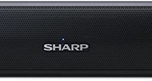 SHARP HT-SB107 2.0 Soundbar, 90W Small Wireless Bluetooth Soundbar for TV and Device Streaming with Aux, USB Playback, HDMI ARC /CEC & Digital Optical-in, Wall Mountable or Table Top Sound Bar -Black