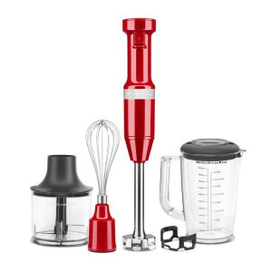 KITCHENAID HAND BLENDER WITH ACCESSORIES - EMPIRE RED
