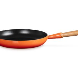 Le Creuset-Volcanic Cast Iron Pan Wooden Handle 28cm