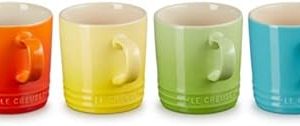 Le Creuset-Stoneware Rainbow Set of 6 Espresso Mugs 100ml