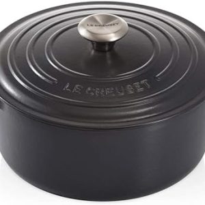 Le Creuset-Matte Black Cast Iron Round Casserole 24cm/4.2L