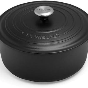 Le Creuset-Matte Black Cast Iron Round Casserole 28cm/6.7L