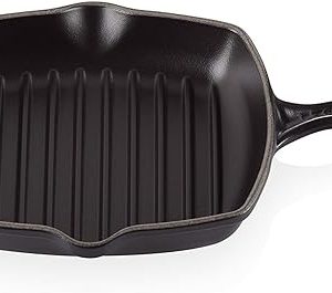 Le Creuset-Satin Black Cast Iron Square Grillit® 26cm