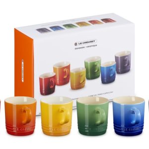 Le Creuset-Stoneware Rainbow Set 6 Cappuccino Mugs 200ml