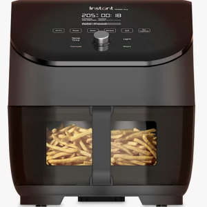 Instant Vortex Plus with ClearCook - 5.7L Digital Health Air Fryer, Black, 6-in-1 Smart Programmes - Air Fry, Bake, Roast, Grill, Dehydrate, Reheat, Large Capacity -1700W