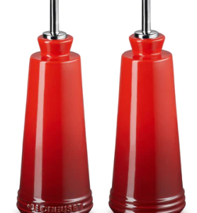 Le Creuset-Cerise Stoneware Signature Oil & Vinegar Set 300ml