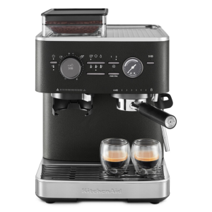 KITCHENAID SEMI AUTOMATIC ESPRESSO MACHINE WITH BURR GRINDER - CAST IRON BLACK