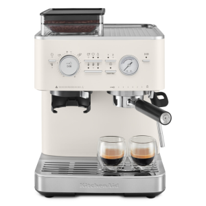KITCHENAID SEMI AUTOMATIC ESPRESSO MACHINE WITH BURR GRINDER - PORCELAIN WHITE